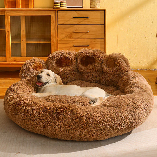 PawNest Warm Fleece Lined Dog Bed