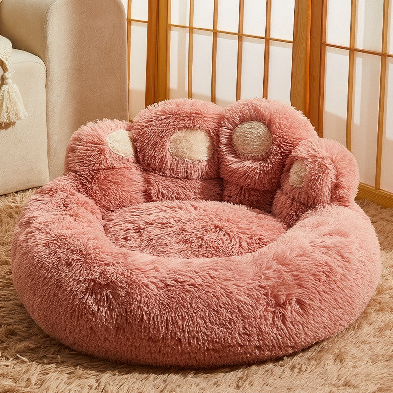 PawNest Warm Fleece Lined Dog Bed