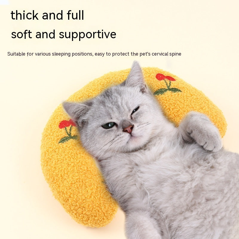 Pet Sleep Pillow – Neck Support for Cats & Dogs