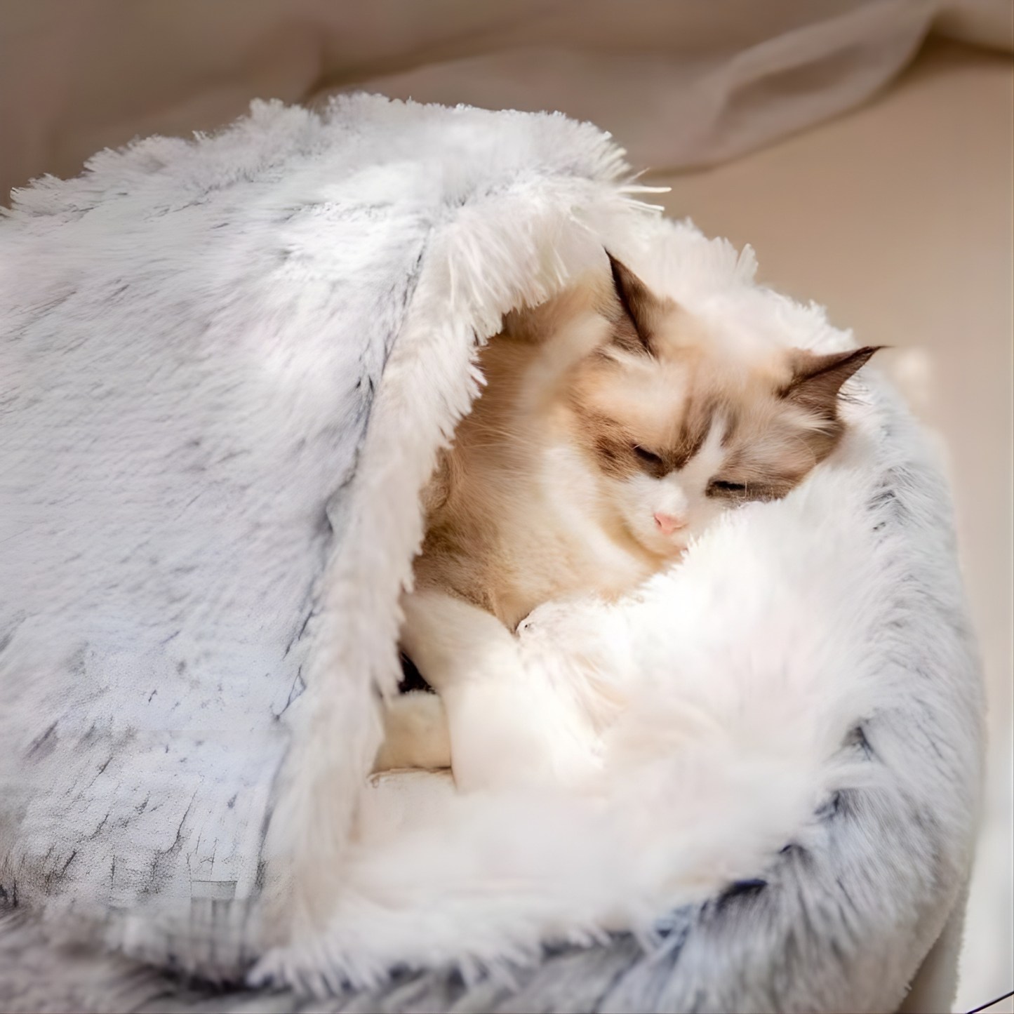 ShellNest Covered Cat Bed