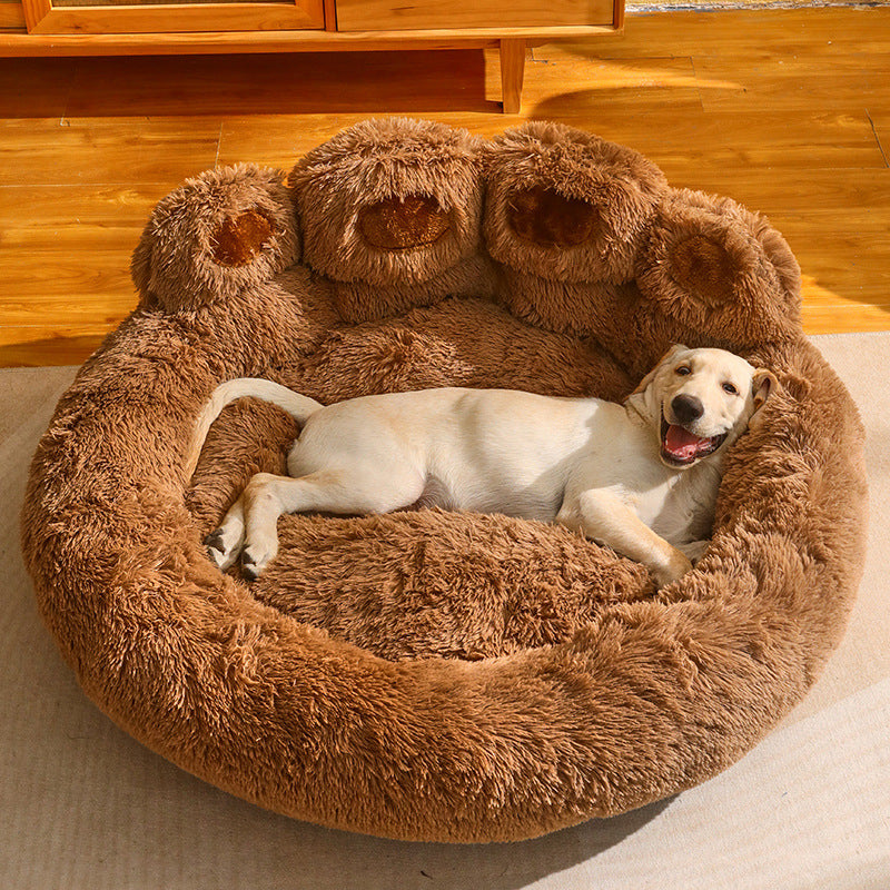 PawNest Warm Fleece Lined Dog Bed