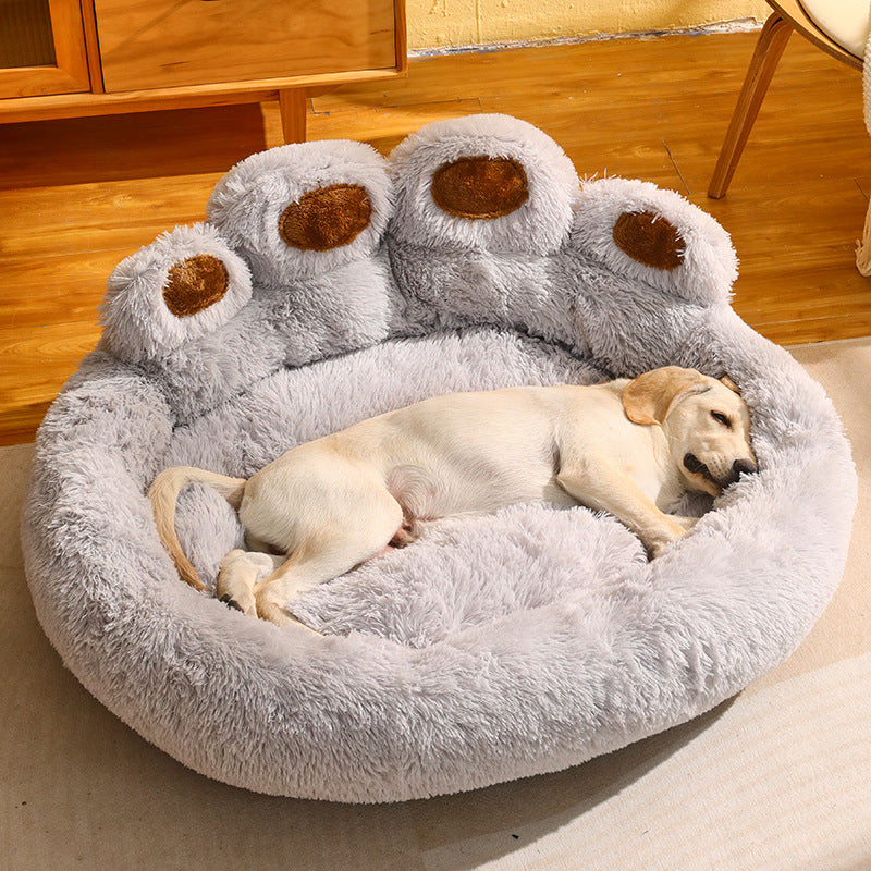 PawNest Warm Fleece Lined Dog Bed